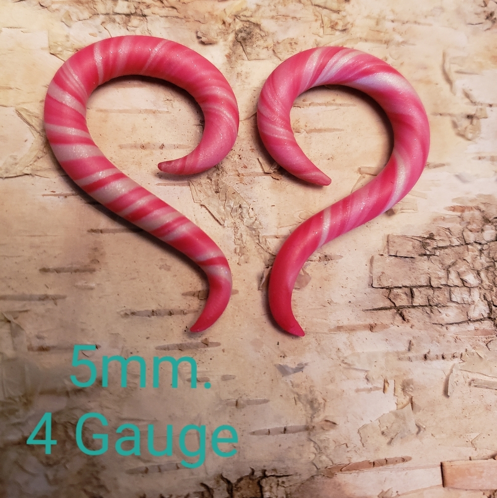 5mm 4 Gauge earring plugs handmade NEW